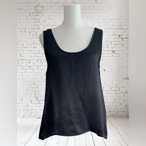 ZARA Women’s Black Satin Flowy Tank NWT Size XS
